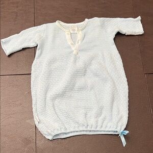 Cozy Blue Knit Kids Newborn Gown